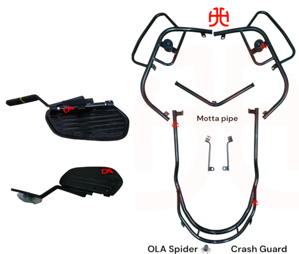 OLA S1 Air, S1X and S1 Pro (Gen 2) Crash Guard Combo Kit 1.2