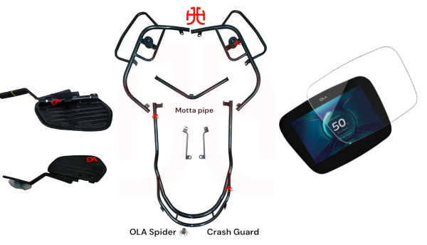 OLA S1 Air, S1X and S1 Pro (Gen 2) Crash Guard Combo Kit 1.3