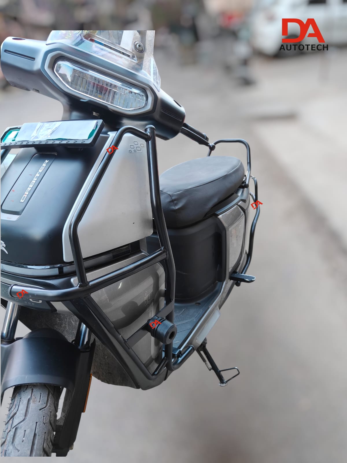 TVS Orbiter Spider Crash Guard (Black Motta Pipe) - Image 3